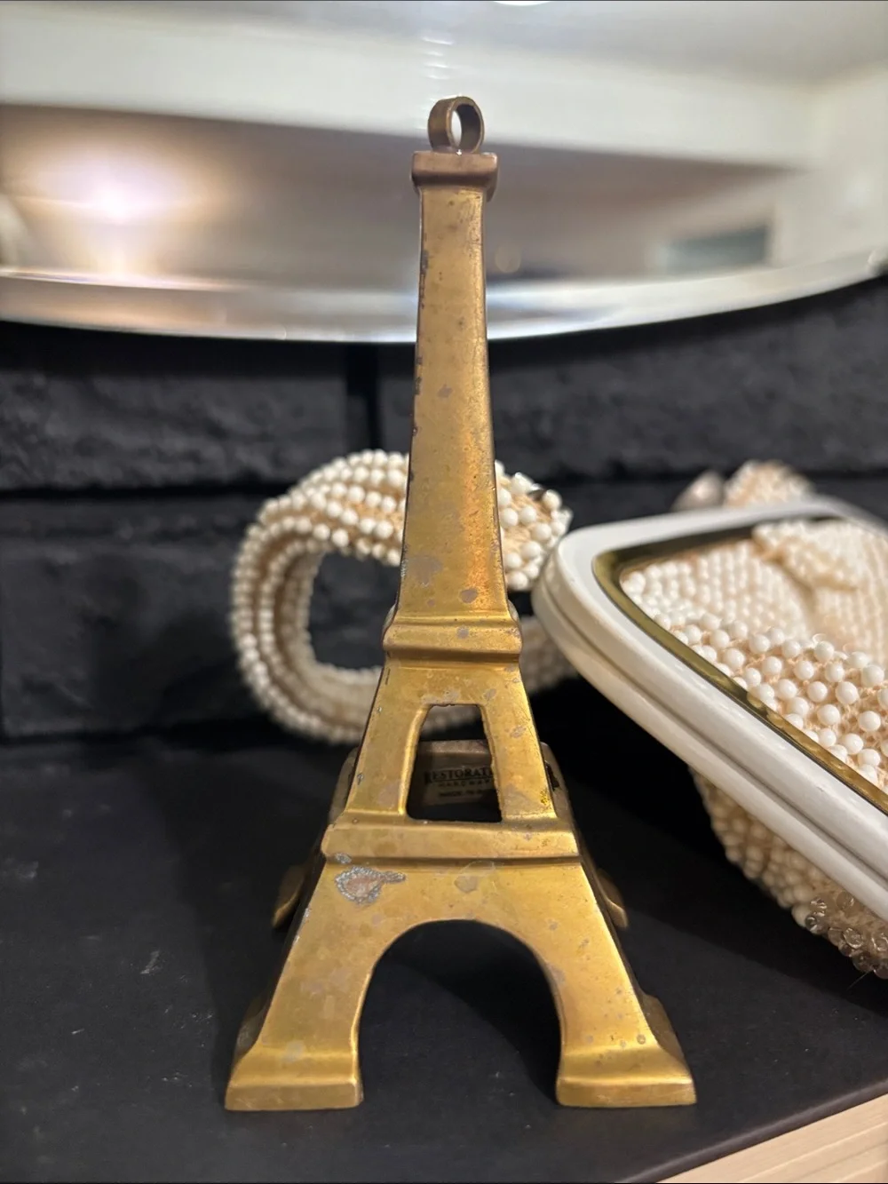 Brass Eiffel Tower made in India. Paris Decor or ornament Restoration Hardware